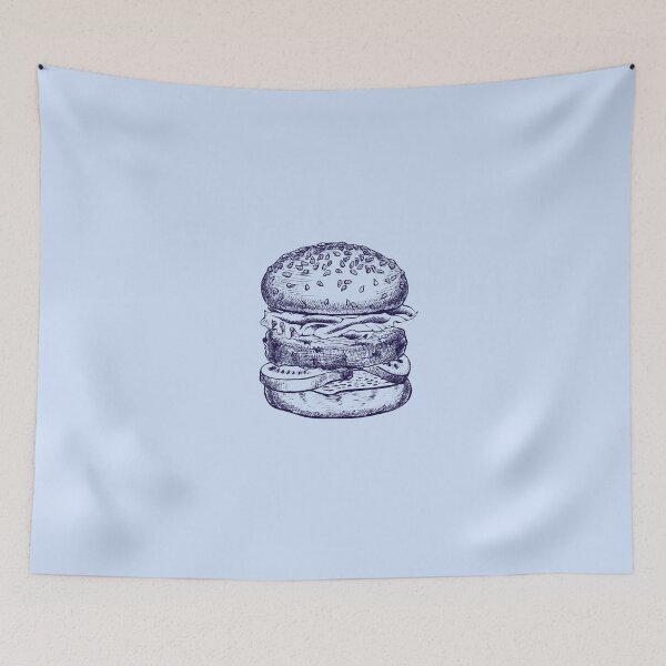 Item preview, Solo una hamburguesa: un amante de la comida minimalista. designed and sold by The Sporty Nerd.