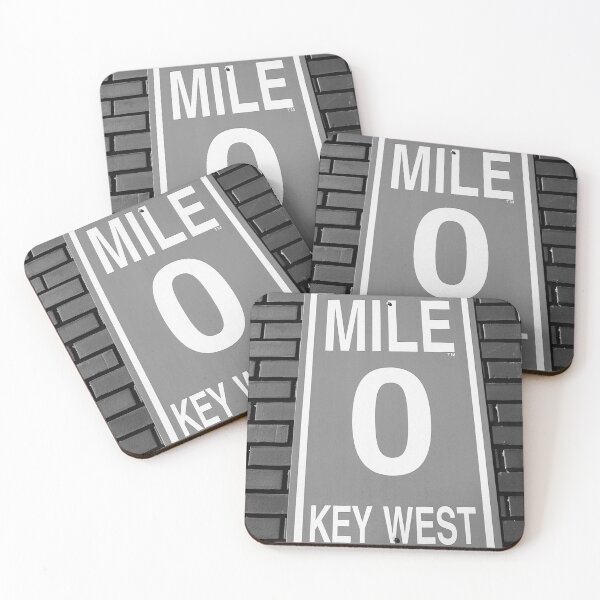 Item preview, 0 Miles to Key West sign Kest West Florida black and white photograph designed and sold by Astrid Arkhangelsky.