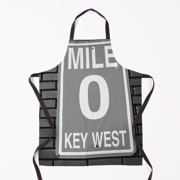 Item preview, 0 Miles to Key West sign Kest West Florida black and white photograph designed and sold by Astrid Arkhangelsky.