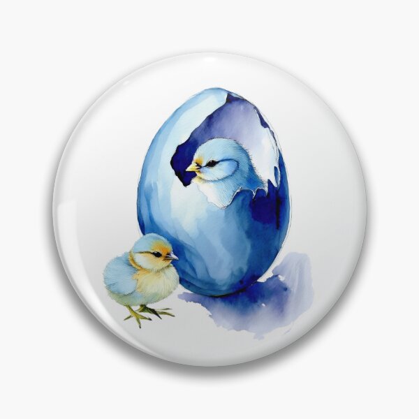 Item preview, Cute Watercolor Chick Egg Spring Easter Illustration designed and sold by VISO-art.