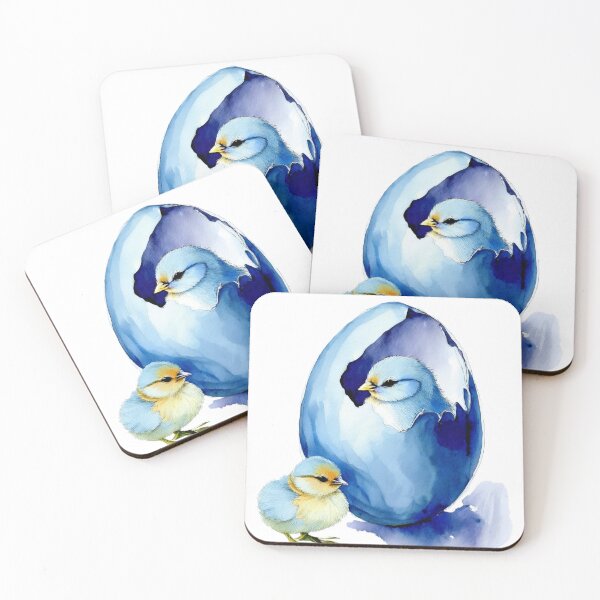 Item preview, Cute Watercolor Chick Egg Spring Easter Illustration designed and sold by VISO-art.