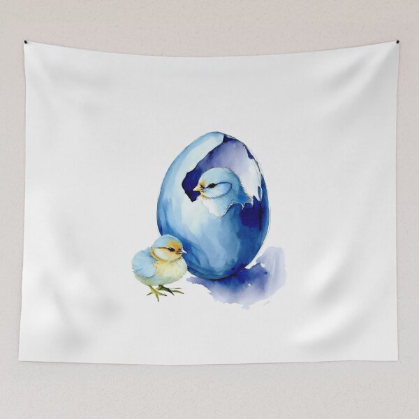 Item preview, Cute Watercolor Chick Egg Spring Easter Illustration designed and sold by VISO-art.