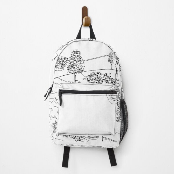 Item preview, ? Minimal Mountain Village Line Art Landscape designed and sold by busurman.