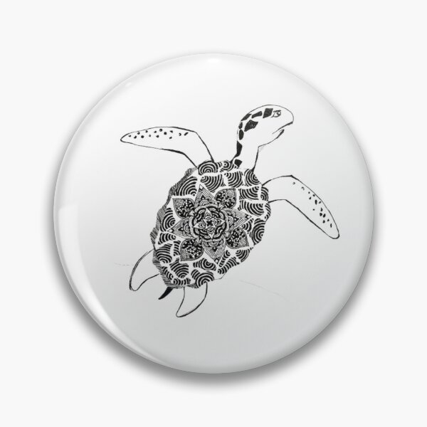 Item preview, Sea Turtle Mandala – Hand Drawn Zen Ocean Illustration designed and sold by Geometry Art.