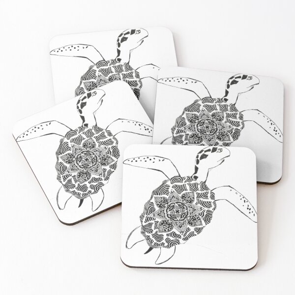 Item preview, Sea Turtle Mandala – Hand Drawn Zen Ocean Illustration designed and sold by Geometry Art.