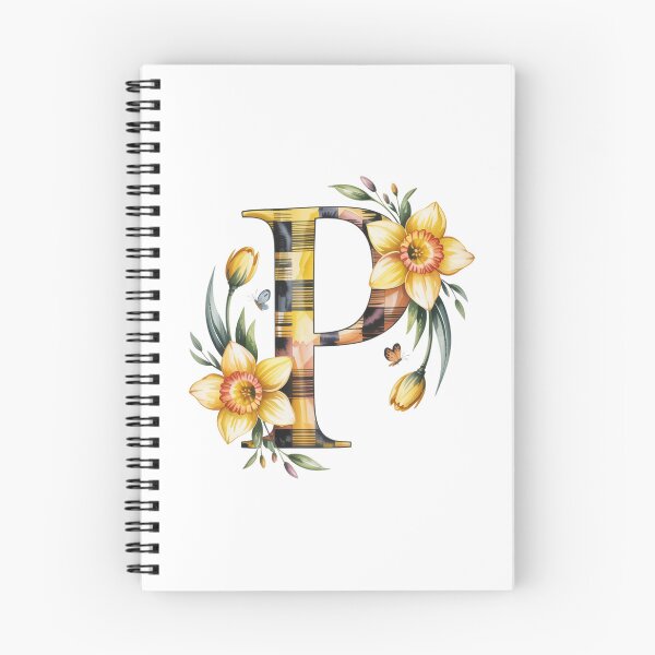 Item preview, Plaid Daffodil Letter P Monogram designed and sold by Heather Renees Designs.