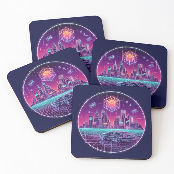 Item preview, Neon City Ride – Retro Synthwave Artwork designed and sold by Dogandesighn.