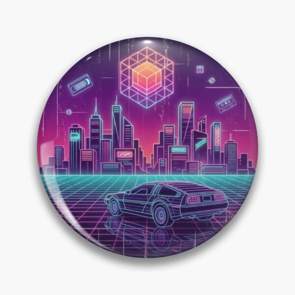 Item preview, Neon City Ride – Retro Synthwave Artwork designed and sold by Dogandesighn.
