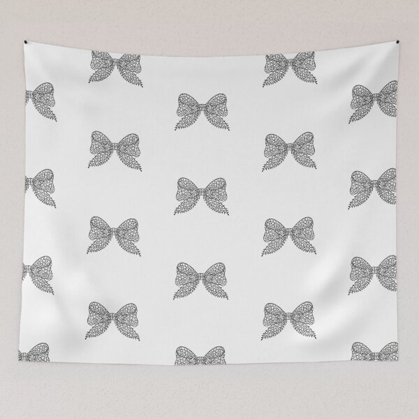 Item preview, Black floral lace bow designed and sold by uunaa.