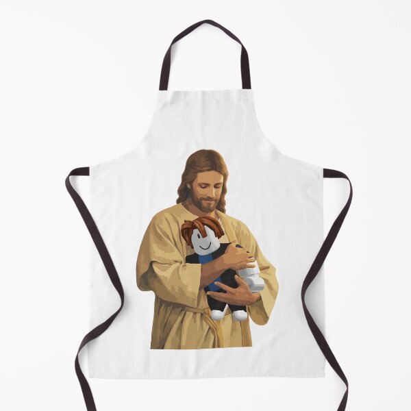 Item preview, Jesus Hugging Roblox Noob Meme – Wholesome Christian Gaming Meme | Funny Roblox Parody Aesthetic Art designed and sold by BrainBubbleArt.