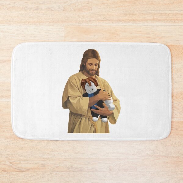Item preview, Jesus Hugging Roblox Noob Meme – Wholesome Christian Gaming Meme | Funny Roblox Parody Aesthetic Art designed and sold by BrainBubbleArt.