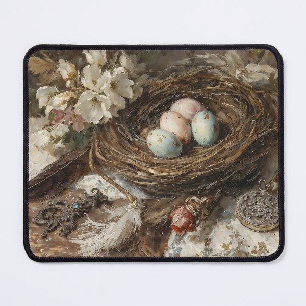 Item preview, Vintage Bird's Nest and Speckled Easter Eggs Still Life designed and sold by Sergey Sedunov.
