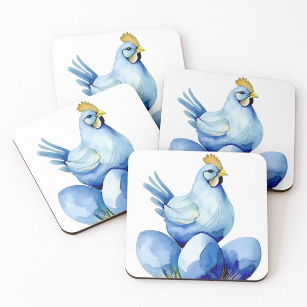 Item preview, Cute Watercolor Chick Egg Roaster Hen Spring Easter Illustration designed and sold by VISO-art.