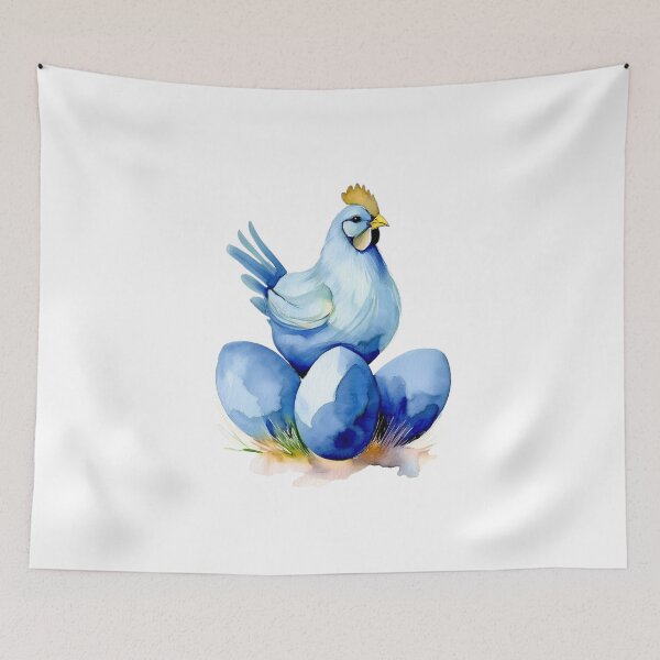Item preview, Cute Watercolor Chick Egg Roaster Hen Spring Easter Illustration designed and sold by VISO-art.