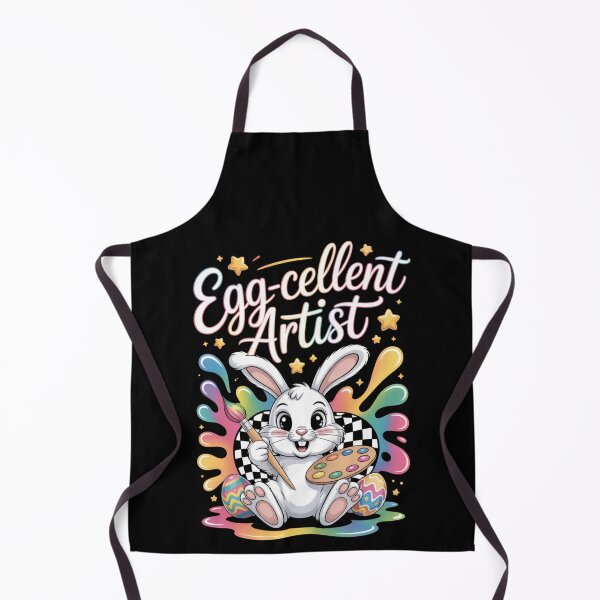 Item preview, Egg-cellent Artist – Cute Easter Bunny Painter Rainbow Splatter Tee V1 designed and sold by DarylWelsh2024.
