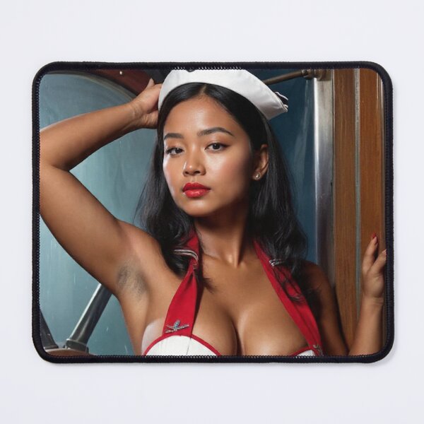 Item preview, Vintage 1950s Nautical Sailor Pin-Up Girl - Asian South Pacific Retro Art designed and sold by MissSaylor.