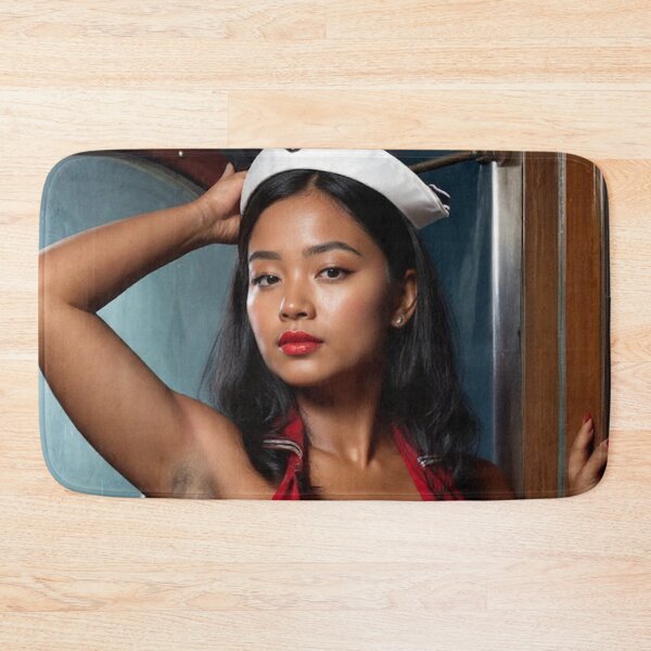 Item preview, Vintage 1950s Nautical Sailor Pin-Up Girl - Asian South Pacific Retro Art designed and sold by MissSaylor.