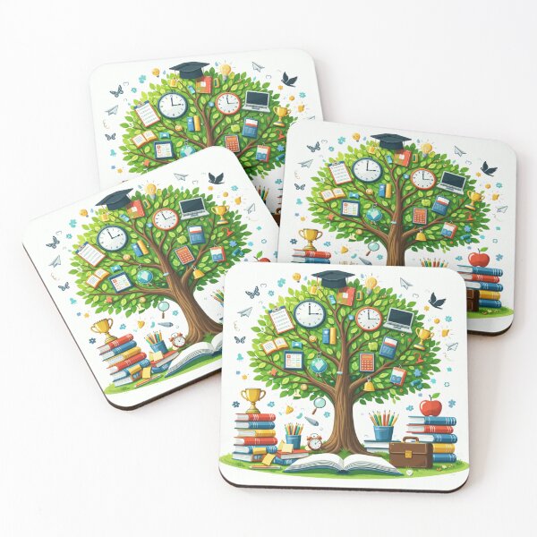 Item preview, Tree of Knowledge – Creative Education Concept with Books and Learning Tools designed and sold by ArtoryNest.