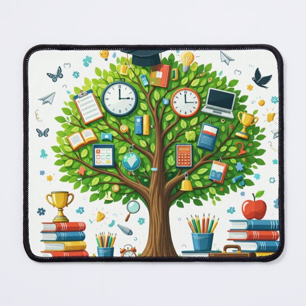 Item preview, Tree of Knowledge – Creative Education Concept with Books and Learning Tools designed and sold by ArtoryNest.