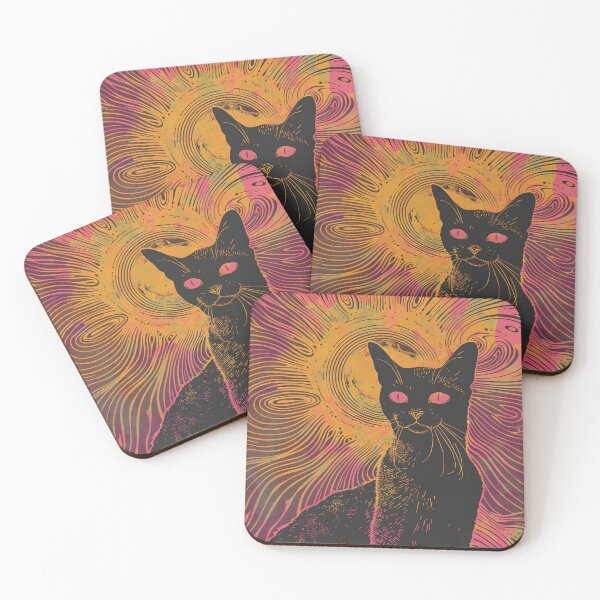 Item preview, Carnival of Souls — Psychedelic Cat Art Print designed and sold by Mourne & Dusk.