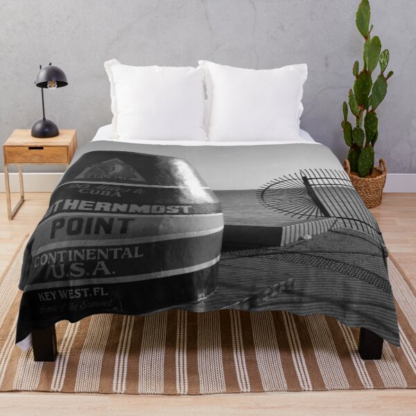 Item preview, Southernmost Point, Key West, Florida 90 miles to Cuba black and white photographic art print designed and sold by Astrid Arkhangelsky.