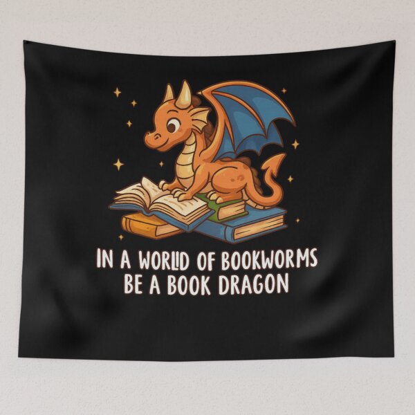 Item preview, In A World Of Bookworms Be A Book Dragon – Cute Reading Dragon Bookworm Gift  designed and sold by JoyfulGate.