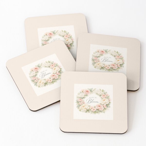 Item preview, Baby in Bloom – Elegant Floral Baby Shower Card, Botanical New Baby Gift, Soft Neutral Nursery Art designed and sold by Novel Works Studio.