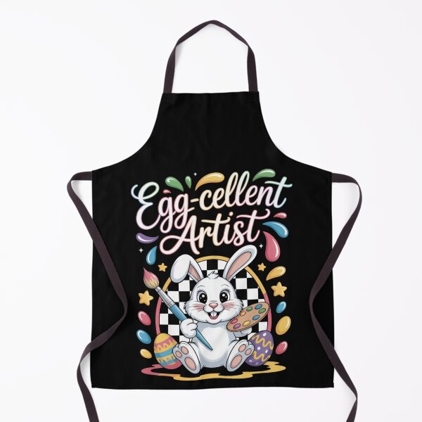 Item preview, Egg-cellent Artist – Cute Easter Bunny Painter Rainbow Splatter Tee V2 designed and sold by DarylWelsh2024.