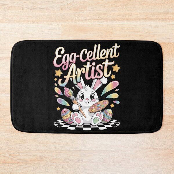 Item preview, Egg-cellent Artist – Cute Easter Bunny Painter Rainbow Splatter Tee V3 designed and sold by DarylWelsh2024.