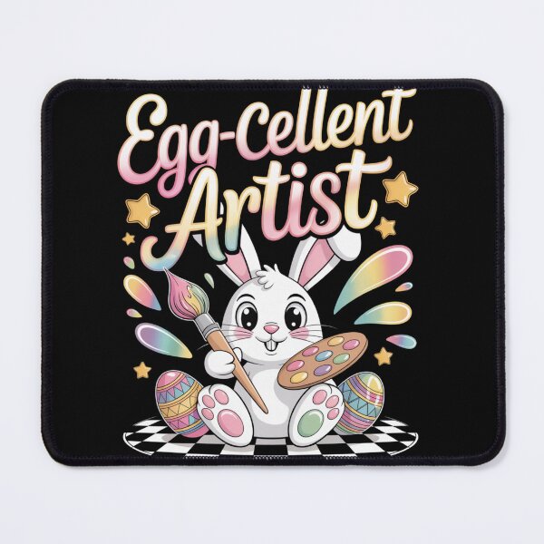 Item preview, Egg-cellent Artist – Cute Easter Bunny Painter Rainbow Splatter Tee V3 designed and sold by DarylWelsh2024.