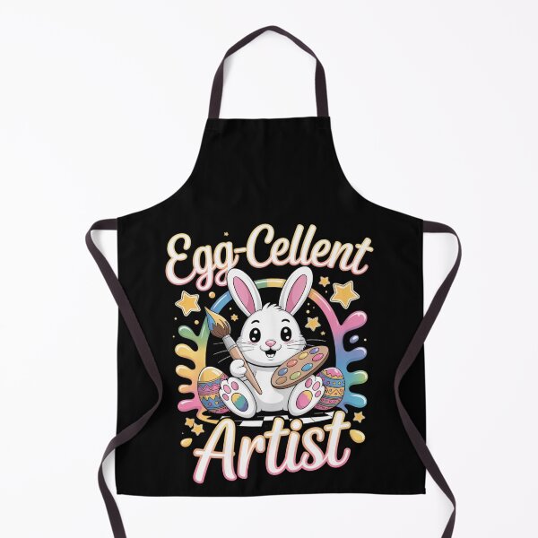 Item preview, Egg-cellent Artist – Cute Easter Bunny Painter Rainbow Splatter Tee V4 designed and sold by DarylWelsh2024.