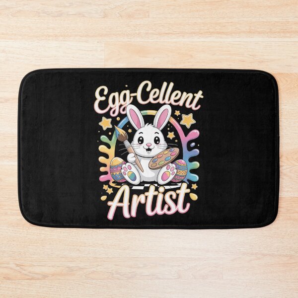 Item preview, Egg-cellent Artist – Cute Easter Bunny Painter Rainbow Splatter Tee V4 designed and sold by DarylWelsh2024.