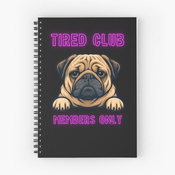 Item preview, Tired Club Dog Funny Sad Pug Meme Shirt designed and sold by GigaFactory.