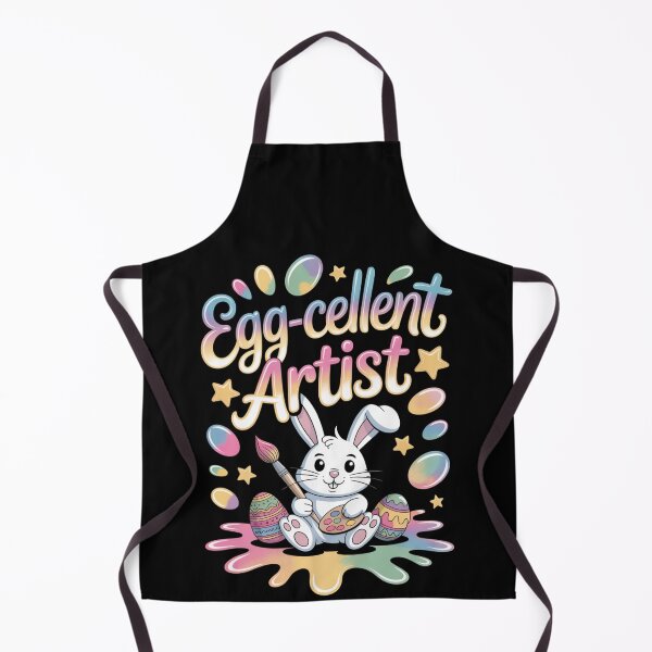 Item preview, Egg-cellent Artist – Cute Easter Bunny Painter Rainbow Splatter Tee V7 designed and sold by DarylWelsh2024.