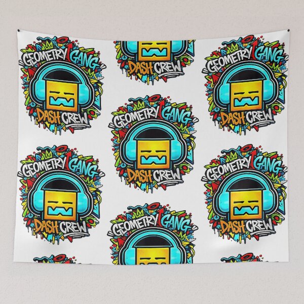 Item preview, Geometry Gang Dash Crew Colorful Gaming Inspired Arcade Kids designed and sold by phoebelevine.