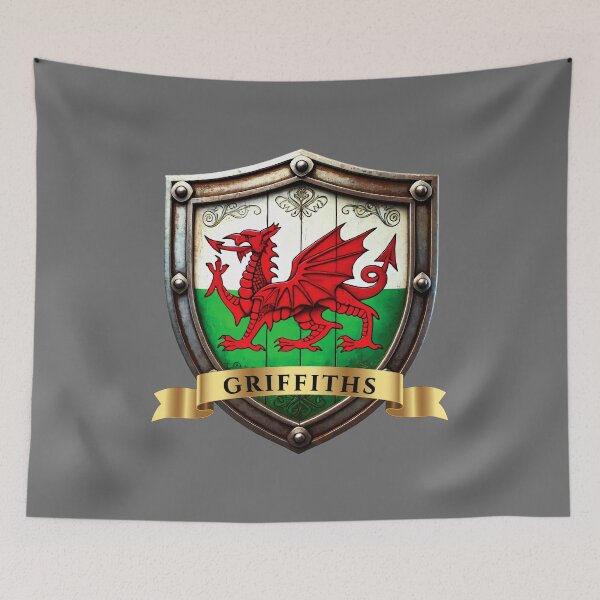 Item preview, Griffiths Wales Family Name Shield designed and sold by Highlandkings.