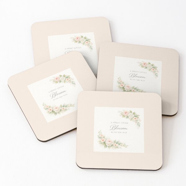 Item preview, A Sweet Little Blossom is on the Way – Elegant Floral Baby Shower Card, Botanical New Baby Gift, Neutral Nursery Art designed and sold by Novel Works Studio.