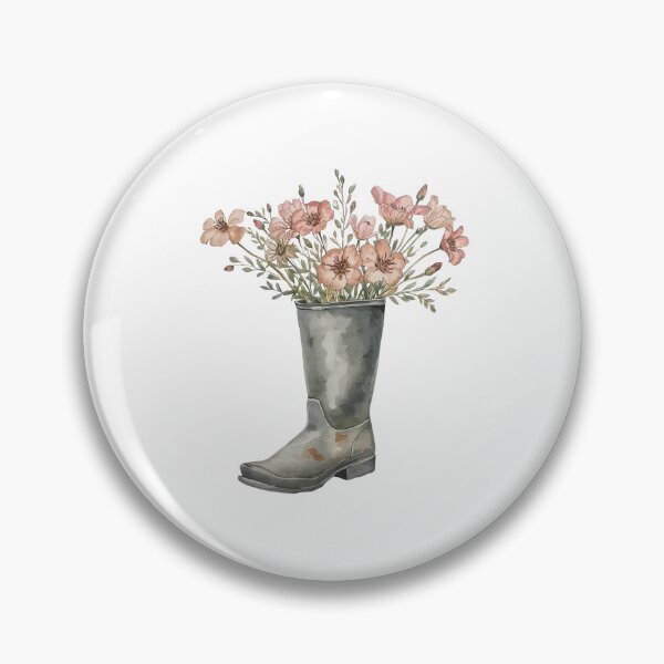 Item preview,  Rain boots and wildflowers designed and sold by uunaa.