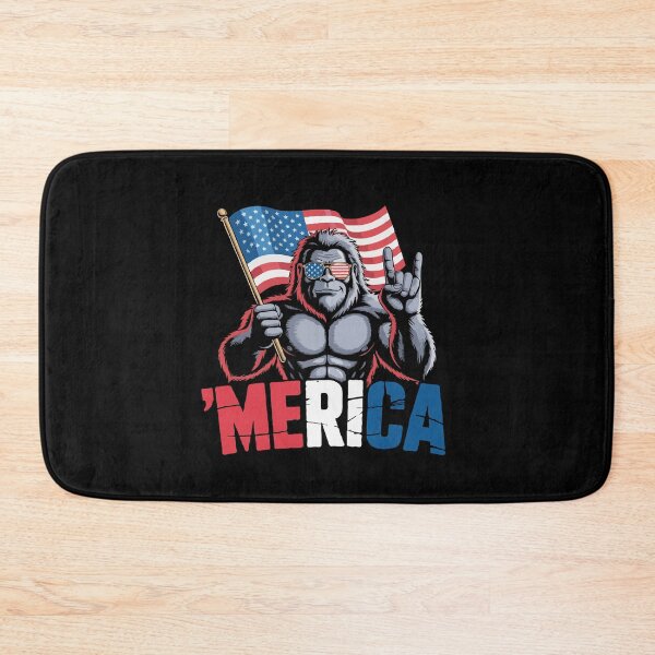 Item preview, Patriotic Bigfoot “Merica” Design – Funny Sasquatch USA Flag Sunglasses Meme, 4th of July American Pride Graphic designed and sold by BrainBubbleArt.