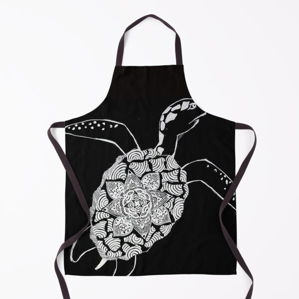 Item preview, Mandala Sea Turtle – Intricate Zen Ocean Art | Black and White Illustration designed and sold by Geometry Art.