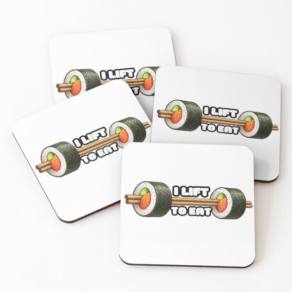 Item preview, Sushi Barbell Sticker Raw Gym Strength designed and sold by TheSashScene.