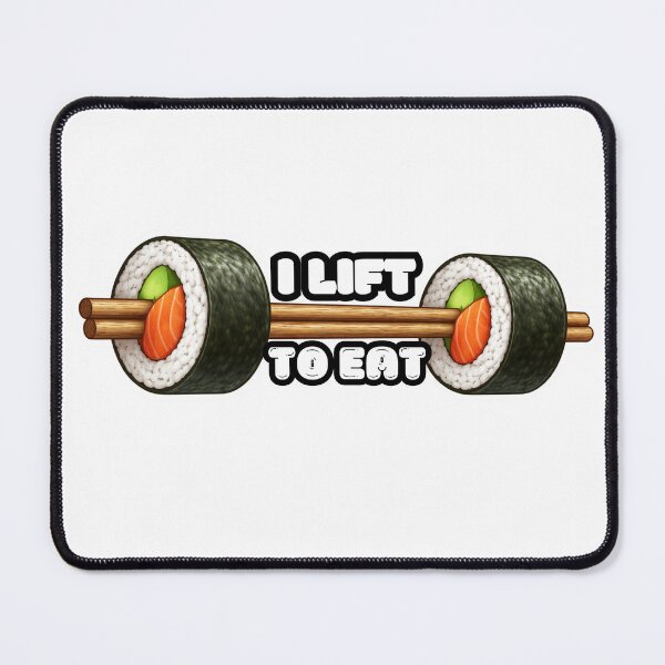 Item preview, Sushi Barbell Sticker Raw Gym Strength designed and sold by TheSashScene.