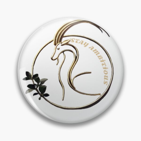 Item preview, Capricorn zodiac sign, AMBİTİOUS goat & minimalist art. designed and sold by AlanyaArtX.