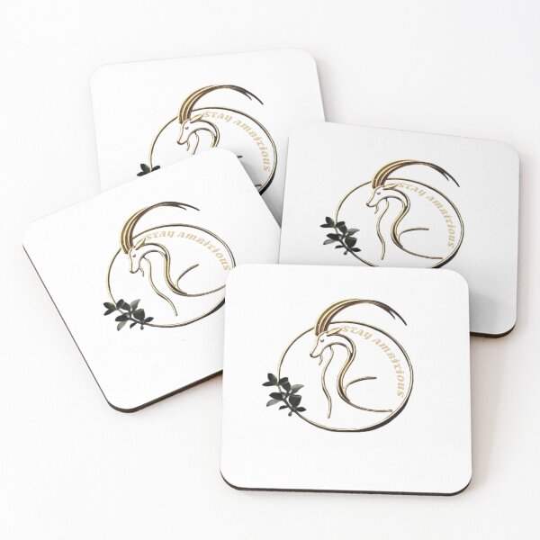 Item preview, Capricorn zodiac sign, AMBİTİOUS goat & minimalist art. designed and sold by AlanyaArtX.