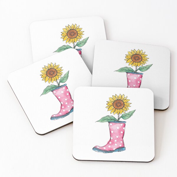 Item preview, Rain boots and sunflower designed and sold by uunaa.