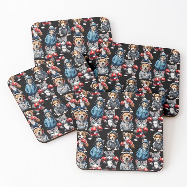 Item preview,  Cats and Dogs Pattern Design - Black  designed and sold by PatternTitan.