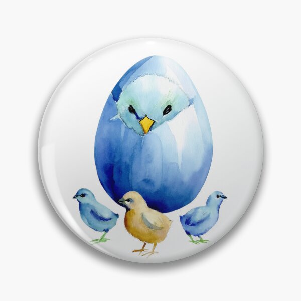 Item preview, Cute Watercolor Chick Egg Roaster Hen Spring Easter Illustration designed and sold by VISO-art.