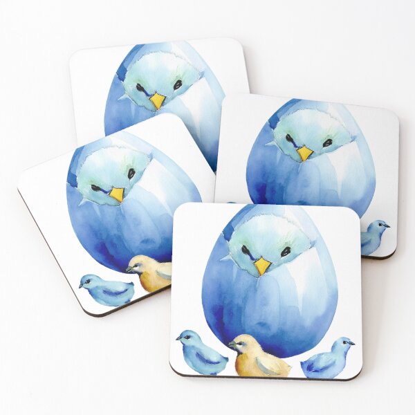 Item preview, Cute Watercolor Chick Egg Roaster Hen Spring Easter Illustration designed and sold by VISO-art.