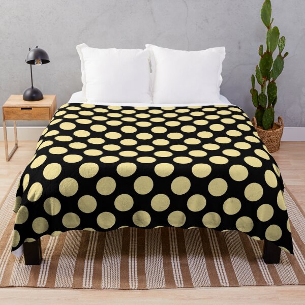 Item preview, Pastel Yellow Large Polka dot on Black designed and sold by POLKAIWERX.