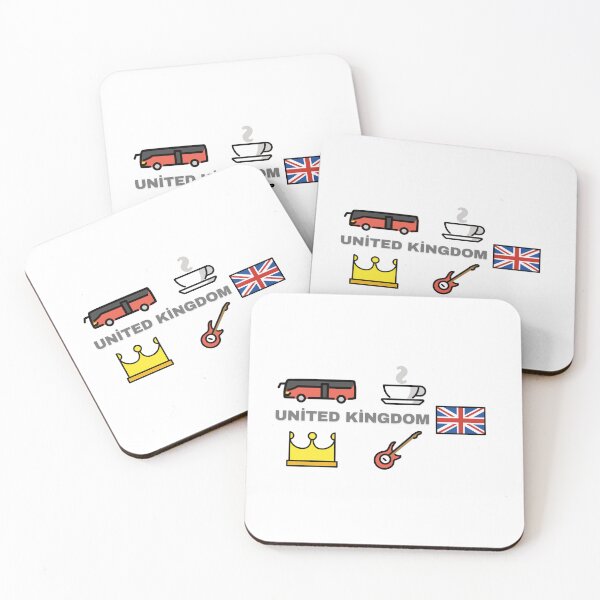 Item preview, UK Vibes – United Kingdom Emoji Design | Bus, Coffee, Crown & Guitar designed and sold by iccdesignsshop.